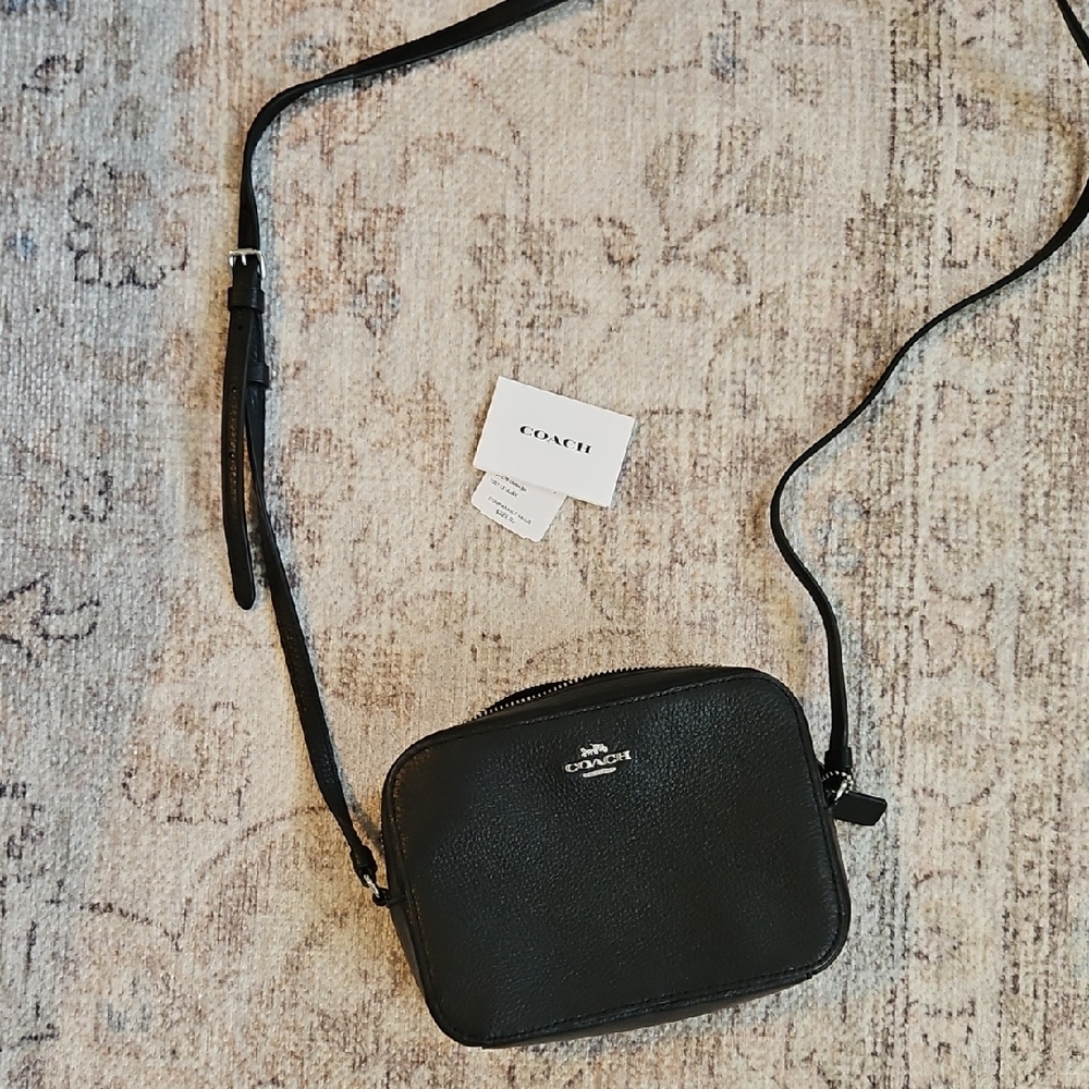 Coach Black Leather Crossbody Bag